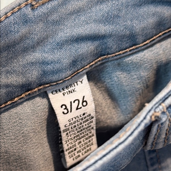 Celebrity Pink 3 / 26 waist Blue A-Line Button Down Mini Skirt - Picture 8 of 9